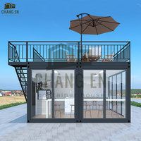 Maison conteneur contemporaine extensible JHCE3 de 40 pieds, 3 chambres, porte de sécurité en acier préfabriquée, toilettes et salle de bain intégrées de haute qualité