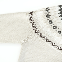 AiNear Vente en gros logo personnalisé Oem & Odm Pull à manches longues col rond Fair Isle Jacquard beige pull tricoté en coton pour hommes