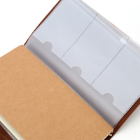 Carnet de voyage réutilisable en liège, style rétro, populaire, à faible MOQ, avec porte-cartes en PVC et bande élastique