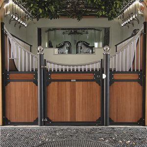 उच्च गुणवत्ता वाला पाउडर-लेपित घोड़ा छत के साथ छत की बिक्री के साथ बांस से भरे टिकाऊ स्टील संरचना घोड़े की स्टाल - Product Image 6