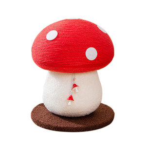 Secure Mushroom Sisal <b>Cat</b> <b>Scratch</b> Board Bite Resistant Scratcher Tree Tower Hemp <b>Post</b> Pet Toys Cute Pet <b>Cat</b> Climbing Frame - Product Image 1