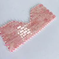Masque pour les yeux en pierre de jade de quartz rose pour réduire les cernes
