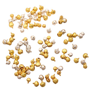 Cuentas Metálicas en Forma de Campana Pequeña, Doradas y Plateadas, Accesorios de Joyería DIY, Colgantes, Pinzas para el Cabello, Decoraciones para Cintas - Product Image 1