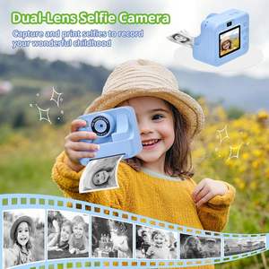 Appareil photo instantané portable pour enfants, double objectif, avec impression sur papier, carte MicroSD 32 Go, écran 2,4 pouces, zoom 21x-40x, vidéo 1080P - Product Image 5
