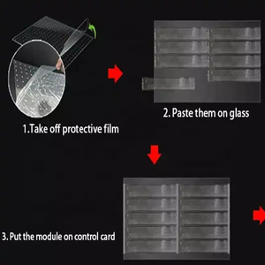 Dính linh hoạt Màn hình phim pha lê trong suốt Màn hình phim P30 LED phim cuộn lên RGB Dễ dàng cài đặt kính cửa sổ cho quảng cáo - Product Image 3