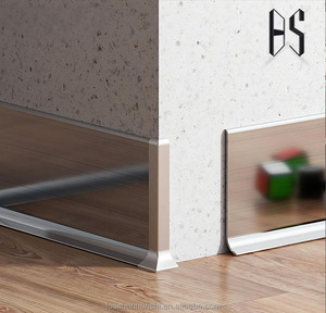 Plinthe décorative moderne en acier inoxydable pour murs et sols, lignes de bordure architecturales, facile à installer - Product Image 1