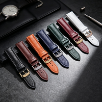 12/13/14/15/16/17/18/20/21/22mm fait à la main Vintage bracelet de montre en cuir rembourré bracelet de montre en cuir pour hommes montres avec bracelet en cuir