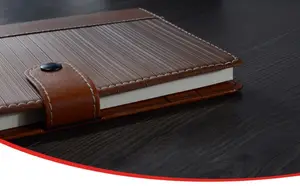 Notebook Menulis Jurnal Kulit PU, Notebook Bisnis Antik Notepad Buku Harian Profesional Terkunci dengan Pemegang Pena dan Saku