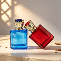 Prix d'usine en gros – Flacon de parfum rectangulaire en verre biseauté de 100 ml avec bouchon couronne pour les marques de parfums du Moyen-Orient