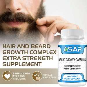 Complément alimentaire pour hommes personnalisé OEM pour une barbe plus épaisse et plus dense, soulage l'humeur, multivitamines, capsules de croissance de la barbe - Product Image 2