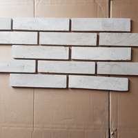 Briques de revêtement de mur solides minces frittées en argile blanche Briques réfractaires intérieures et extérieures de style naturel en argile
