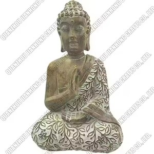 Statue de <span class=keywords><strong>Bouddha</strong></span> assis en résine dorée, petite taille, <span class=keywords><strong>pour</strong></span> décoration intérieure et extérieure, vente en gros, prix abordable - Product Image 3