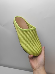 Extra Size High-Quality Woven Linen Women Flat Shoes <b>Slip</b>-On Mules Round Wide Toe Style Ladies <b>Half</b> Slippers - Product Image 2