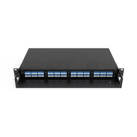 Panel Patch Fiber Optik Baja Canai Dingin JFOPT 1U 96-Core High Density OS2 G657A1 19 Inch Rack Mount 4x Kaset LC/MPO Data