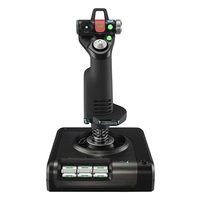 Sistema de control de vuelo Logitech G X52 Pro, controlador de simulación de vuelo con acelerador manual y joystick, totalmente integrado.
