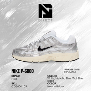 Nike P-6000 'Metallic Flat Silver' Zapatillas Deportivas para Hombre con Parte Superior de Malla Transpirable, Cierre de Cordones, Punta Redonda, para Todas las Temporadas, Estilo Caminata y Running - Product Image 6