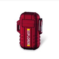 Meilleure vente de briquet USB de haute qualité Nouvelle mode Double Arc Design Water Fire Proof Touch Cool Feature Smoking Giveaways