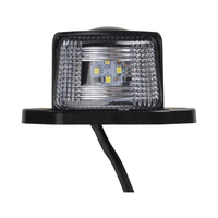 Feu de plaque d'immatriculation LED rond haute luminosité pour camion, 12V 24V, 2 trous de fixation, universel pour tous les camions et remorques