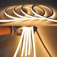 Profil de couverture de bande LED en silicone 12V pour diffuseur de lumière flexible encastré, tube néon LED flexible encastré, décoration de chambre DIY