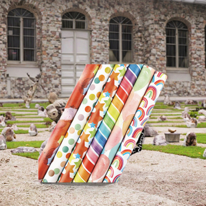 Papel de Regalo Virgen Recubierto de Cera en Rollo, 5 Colores, Diseño de Dibujos Animados, para Cumpleaños - Product Image 2