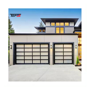 <span class=keywords><strong>Porte</strong></span> <span class=keywords><strong>de</strong></span> <span class=keywords><strong>garage</strong></span> résidentielle <span class=keywords><strong>sectionnelle</strong></span> automatique en aluminium dépoli noir - Product Image 6