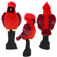Housse de tête de golf en peluche rouge, douce, mignonne, épaisse et respirante, accessoires de golf, housses de tête d'aigle personnalisées pour le golf