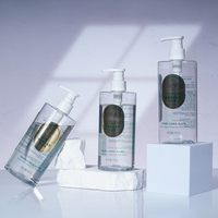 Bouteille en plastique PET transparente de 420 ml en gros, récipient liquide recyclable, bouteille vide personnalisée pour l'emballage cosmétique