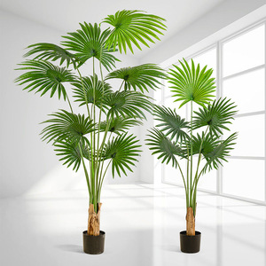 Topiaire décoratif en plastique écologique de haute qualité, couleur naturelle, bananier vert, bonsaï artificiel, 30 cm, longue durée - Product Image 3