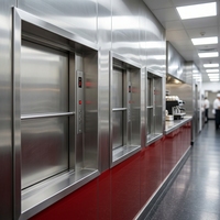 Mini monte-charge de cuisine moderne, élévateur alimentaire sans engrenage en acier inoxydable pour salle à manger, service de restauration, faible niveau sonore