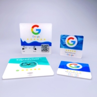 Support NFC personnalisé en acrylique PVC pour impression de codes QR, affichage de menus et avis Google – Présentoir NFC sur mesure