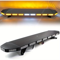 Barra de luz estroboscópica DE SEGURIDAD LED para techo de tamaño completo de 12-24V, barra de luces de advertencia intermitente de emergencia blanca ámbar para camiones y coches, nuevo