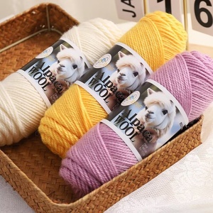 Fil à tricoter peigné pour tricot à la main et <span class=keywords><strong>crochet</strong></span>, pour écharpe, bonnet, <span class=keywords><strong>couverture</strong></span>, manteau, et pelote épaisse pour bébé, motif blanchi - Product Image 2