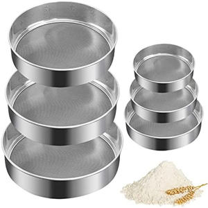 耐久性のあるステンレス鋼ファインメッシュ小麦粉ハンドふるい直径20-60 cm SUS316 304溶接技術 - Product Image 1