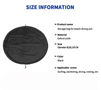 Sac de rangement imperméable à sec 50/90/130cm, sac de rangement pour vêtements mouillés de plage pour surfeur, tapis à langer pour combinaison de plongée
