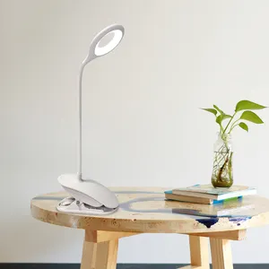 Аккумуляторная Настольная лампа с зажимом для кабинета, светодиодная настольная лампа с поворотным рычагом, гибкий светильник для книги с зажимом для чтения, oem