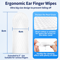 Lingettes nettoyantes pour oreilles d'animaux, ultra-douces, à l'eau pure, pour l'élimination naturelle de la saleté canine, vente en gros du fabricant, 50 lingettes par baril