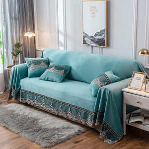 <span class=keywords><strong>Funda</strong></span> elástica para sofá, cubierta gruesa de terciopelo nórdico, <span class=keywords><strong>azul</strong></span>, 2022 - Product Image 1