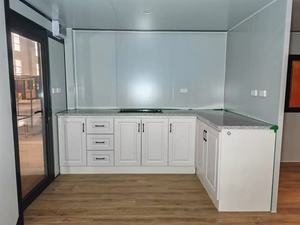 Casa Contenedor Expandible Plegable Prefabricada de Lujo de 20 Pies de Acero Plano, Panel Sándwich, Elementos de Madera, Diseño Moderno, Instalación Rápida, Abierta - Product Image 6