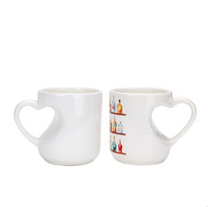 H08 Nuovo di Vendita Caldo Manico A Forma di Cuore In Ceramica di Sublimazione <span class=keywords><strong>Divertente</strong></span> <span class=keywords><strong>Tazza</strong></span> di <span class=keywords><strong>Caffè</strong></span> Fantasia Tazze di <span class=keywords><strong>Caffè</strong></span> Tazze Regalo di Promozione - Product Image 2