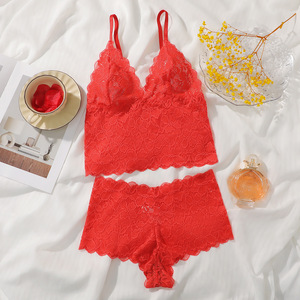 Ensemble <span class=keywords><strong>soutien</strong></span>-<span class=keywords><strong>gorge</strong></span> sans armatures et gilet sexy en <span class=keywords><strong>dentelle</strong></span> pour femme - Product Image 4