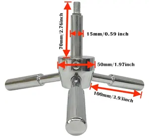 3 Spoke Safe Handle For Mosler Safes Silvery Door Handle For Gun Euro Profile Cylinder Handle Door Lock Escutcheon