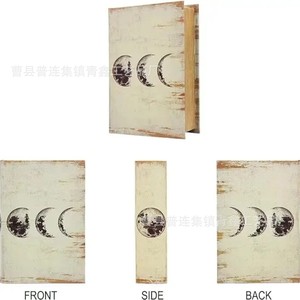 Caja de almacenamiento con forma de libro retro, forro de piel sintética, aspecto de madera, caja decorativa para joyería, organizador de dormitorio, rectangular, multiusos - Product Image 3