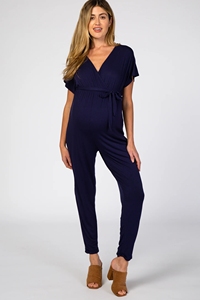 Combinaison de maternité pour femmes enceintes, ceinture amovible, sans manches - Product Image 2