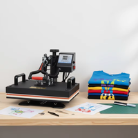 Presse à chaud multifonction 5-en-1 de 29*38cm pour sublimation, adaptée aux matériaux tels que les vêtements, les chapeaux, les tasses, les assiettes, les tapis de souris, etc.