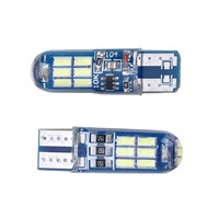 Lumière de dôme LED modifiée pour voitures VW T10 4014 15SMD Silicone Highlight Large Indicateur Plaque d'immatriculation Lampe pour éclairage intérieur de lecture