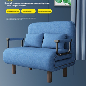 二重用途<span class=keywords><strong>2</strong></span>人乗りモダンデザイン折りたたみ可能金属フレーム生地椅子レイジーソファベッドダイニング用小型アパートリビングルーム - Product Image 2