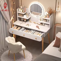 Table de toilette moderne de haute qualité au design simple avec miroir pour chambre à coucher en bois – Vente en gros