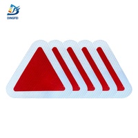 Autocollant triangulaire de signalisation rouge réfléchissant auto-adhésif pour camion