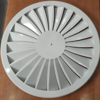 Panneau tourbillonnant en aluminium-pales déclinantes en acier diffuseur tourbillonnant rond pour climatisation-sortie tourbillonnaire d'alimentation en air au plafond