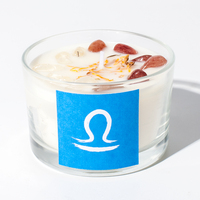 Großhandel Handgefertigte Private Label Spirituelle Glas-Duftkerze mit Sojawachs und Gelwachs, Sternzeichen-Duftkerze mit Individuellen Düften für Diwali